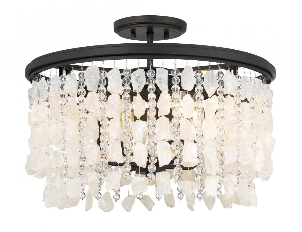 Shimmering Elegance - 4 Light Semi Flush