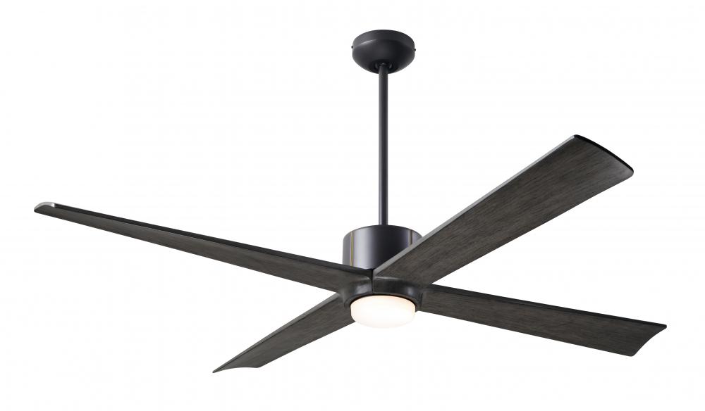 Nouveau DC Fan; Dark Bronze Finish w/ Brass; 56" Ebony Blades; 17W LED; Remote Control