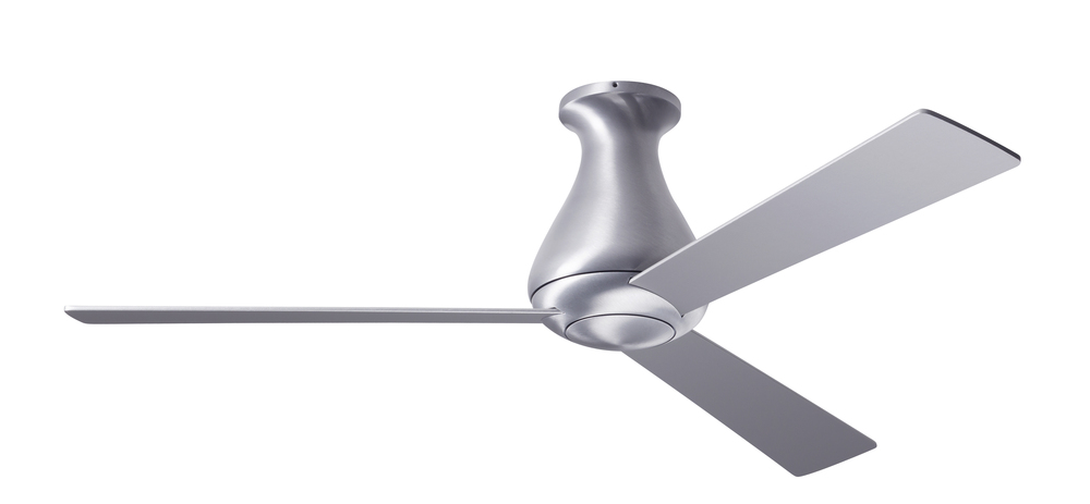 Altus Flush Fan; Brushed Aluminum Finish; 42" Aluminum Blades; No Light; Fan Speed Control