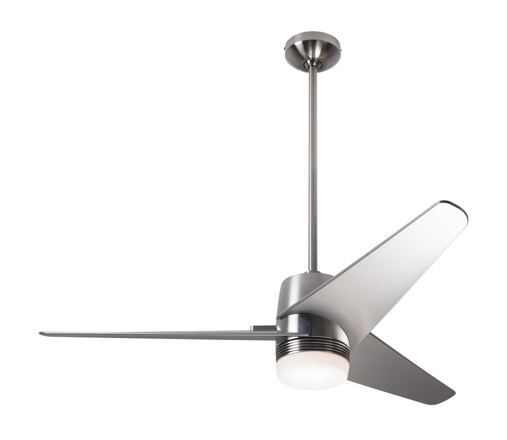 Velo DC Fan; Bright Nickel Finish; 48" Dark Blades; 17W LED; Handheld Remote Control