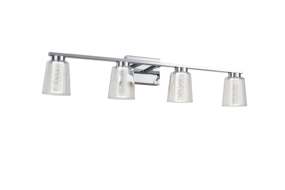 Dalton Collection 4-Light Bathroom Vanity Fixture Chrome