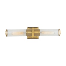 Artcraft AC11772CB - Positano Collection 2-Light Bathroom Vanity Light Brushed Brass and Clear Glass