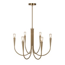 Artcraft AC11926BR - Bronte Collection 6-Light Chandelier Brass