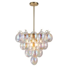 Artcraft AC11999LU - Globo Collection 9-Light Chandelier Iridescent and Brass