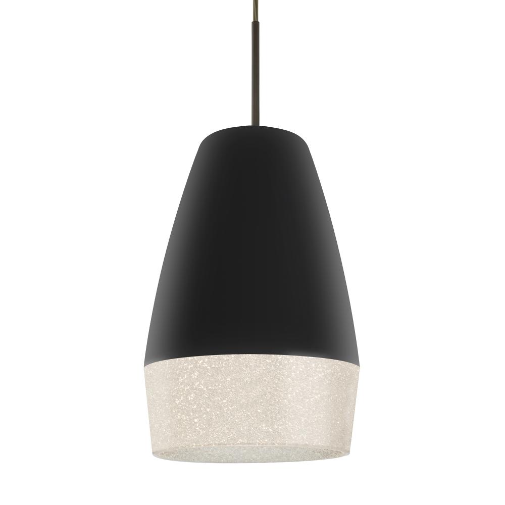 Abu 12 Cord Pendant, Black/Glitter, Bronze Finish, 1x60W Medium base