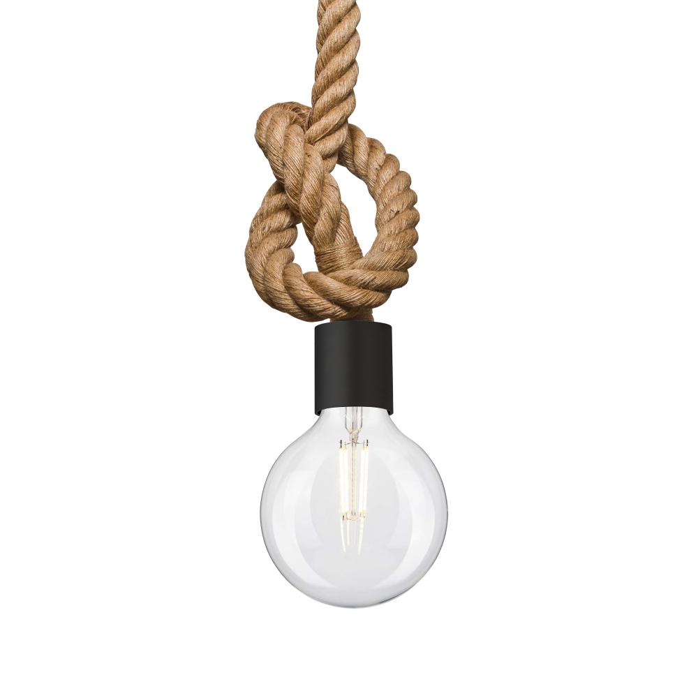 Besa Solo Rope Pendant, Black, 1x75W T8, 15Ft. Cord