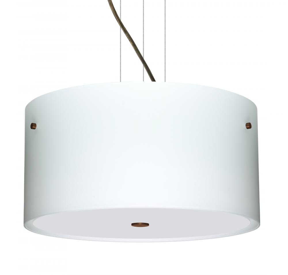 Besa Tamburo 16 Pendant Opal Matte Bronze 3x11W LED