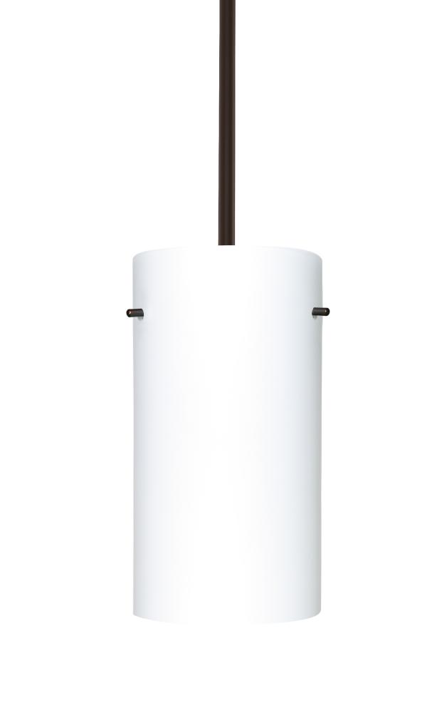 Besa Stem Pendant Stilo 12 Bronze Opal Matte 1x11W LED