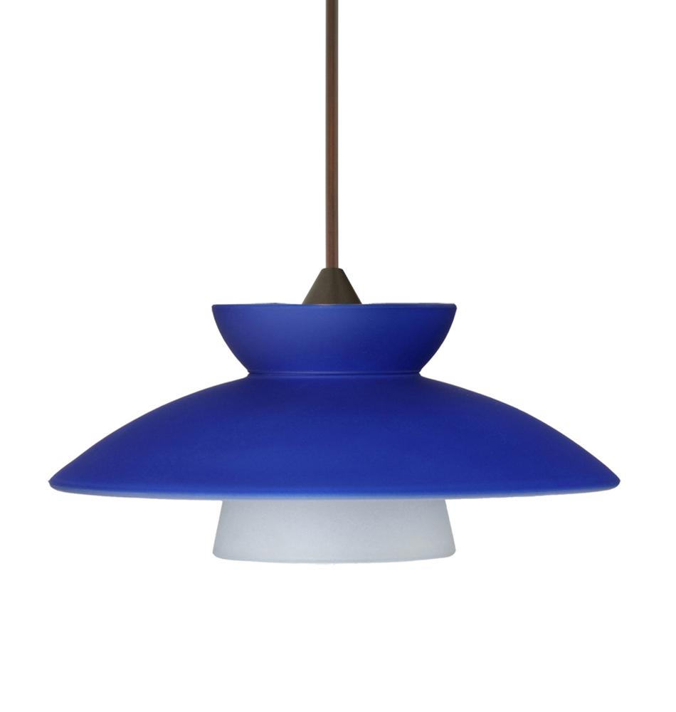 Besa Pendant Trilo 7 Bronze Blue Matte 1x5W LED