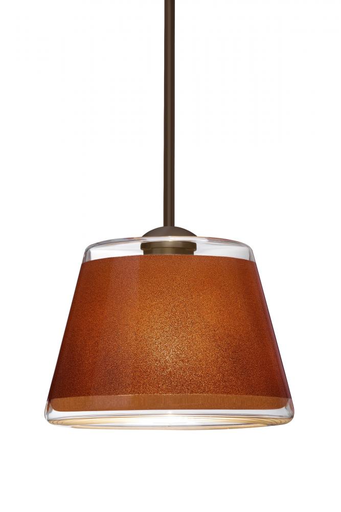 Besa Stem Pendant Pica 9 Bronze Tan Sand 1x75W A19