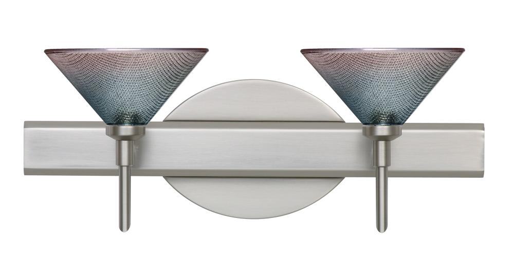 Besa Wall Kona Satin Nickel Bi-Color 2x5W LED