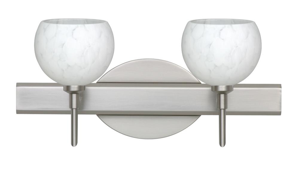 Besa Wall Palla 5 Satin Nickel Carrera 2x5W LED