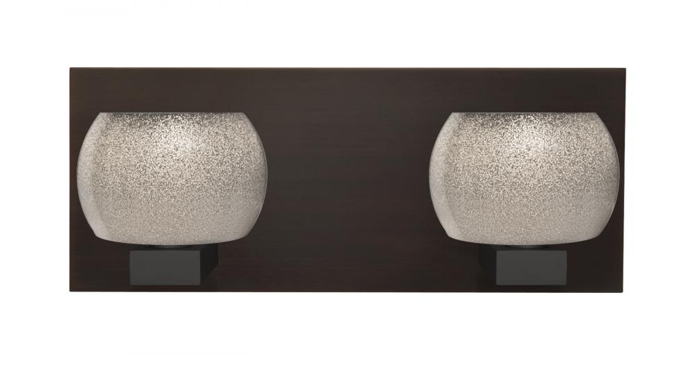 Besa, Keno Vanity, Smoke Sand, Bronze Finish, 2x60W Halogen