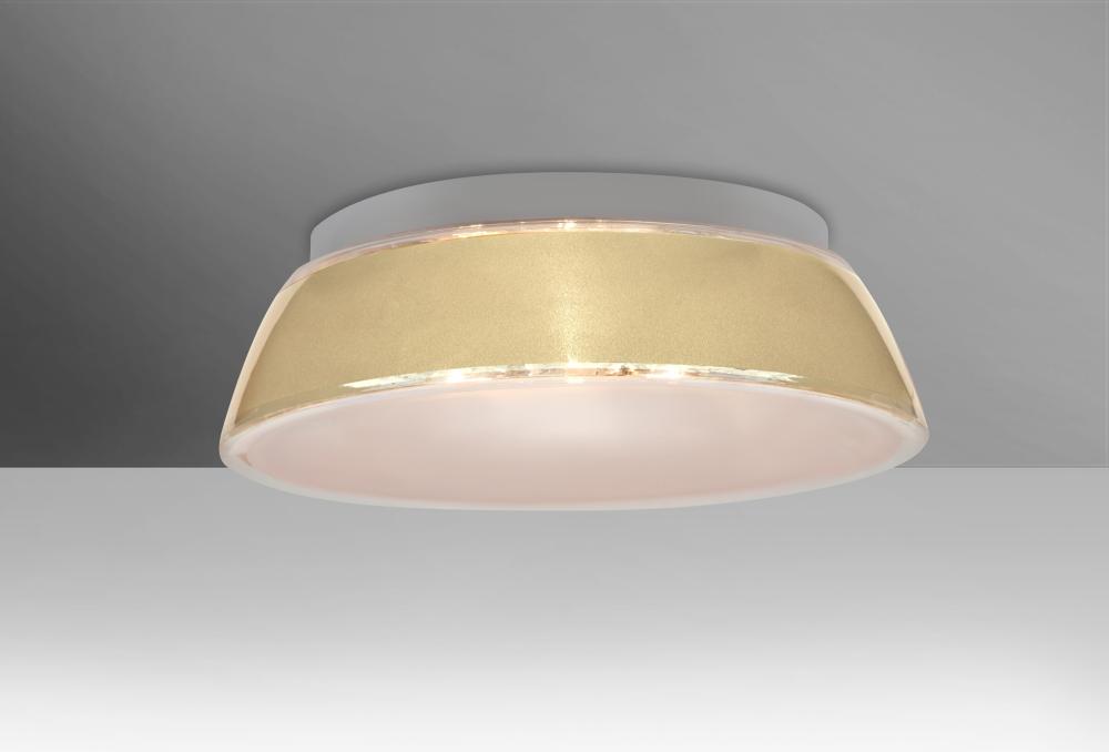 Besa, Pica 14 Ceiling, Creme Sand, 2x60W Medium Base