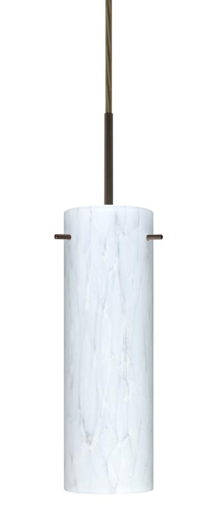 Besa Copa LED Pendant For Multiport Canopy Carrera Bronze 1x9W LED, 15Ft. Cord