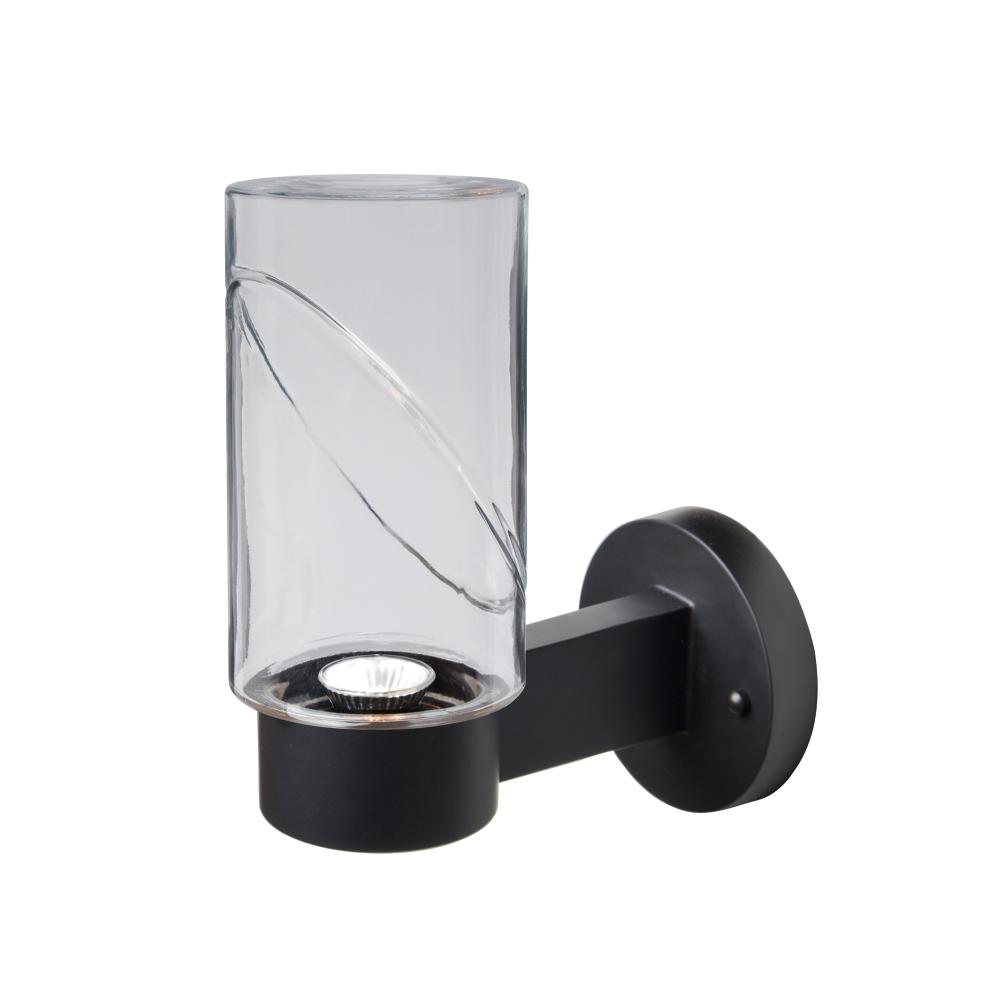 Blink Outdoor Sconce, Clear/Clear, Black Finish, 1x4W LED