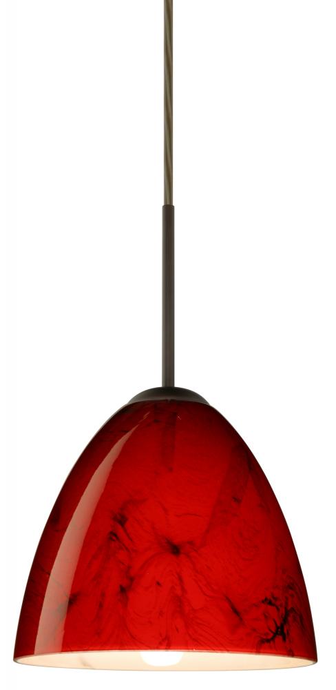 Besa Vila LED Pendant For Multiport Canopy Magma Bronze 1x9W LED