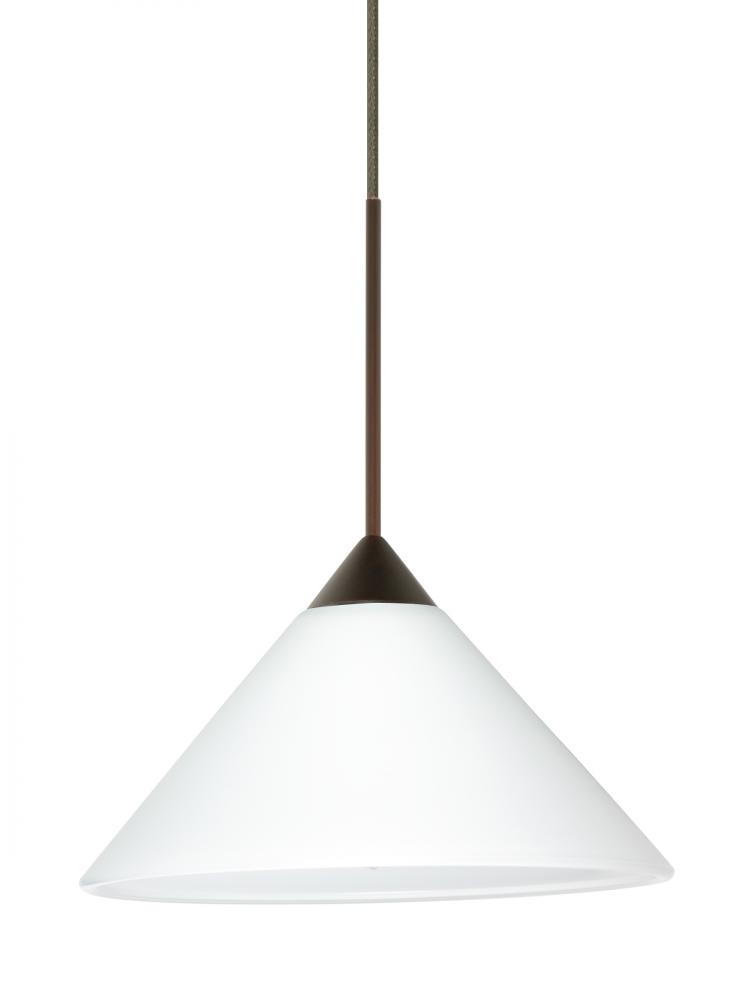 Besa Pendant Kona Bronze White 1x5W LED, 15Ft. Cord