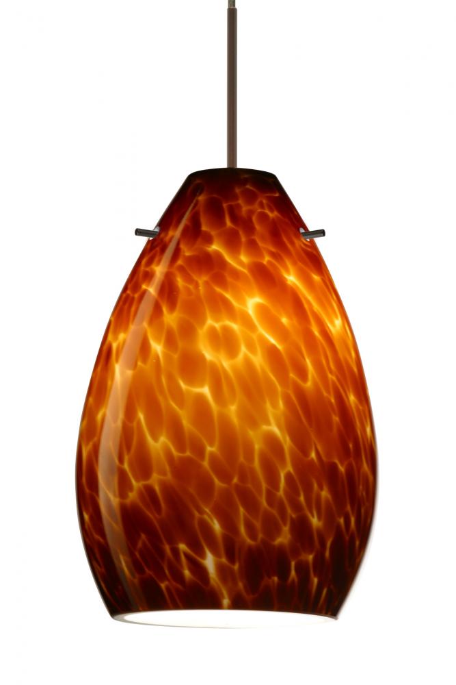 Besa Pendant Pera 6 Bronze Amber Cloud 1x50W Halogen, 15Ft. Cord