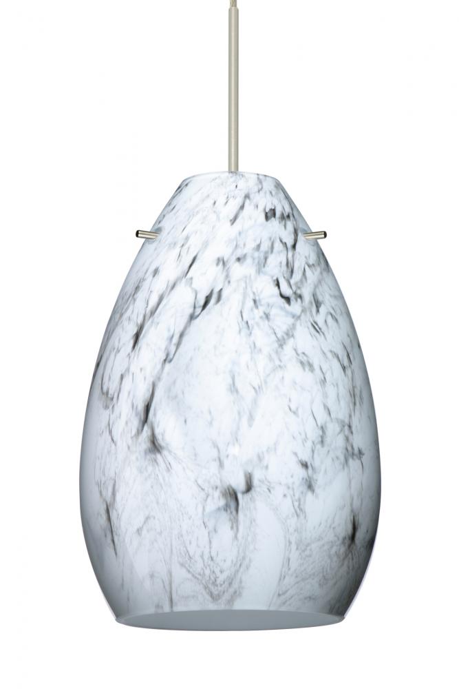 Besa Pendant Pera 6 Satin Nickel Marble Grigio 1x5W LED