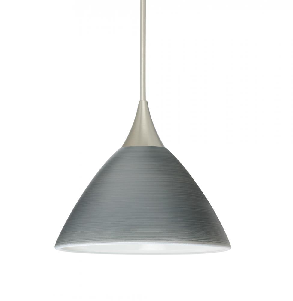 Besa Pendant Domi Satin Nickel Titan 1x5W LED, 15Ft. Cord