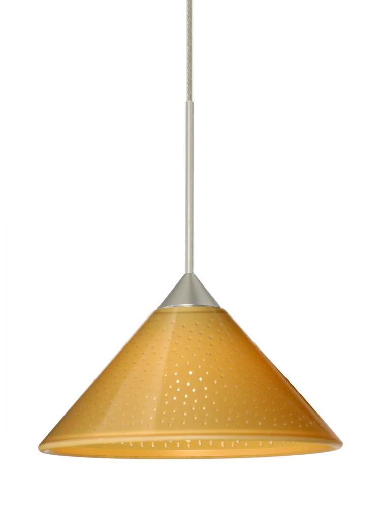 Besa Pendant Kona Satin Nickel Mango Starpoint 1x5W LED, 15Ft. Cord