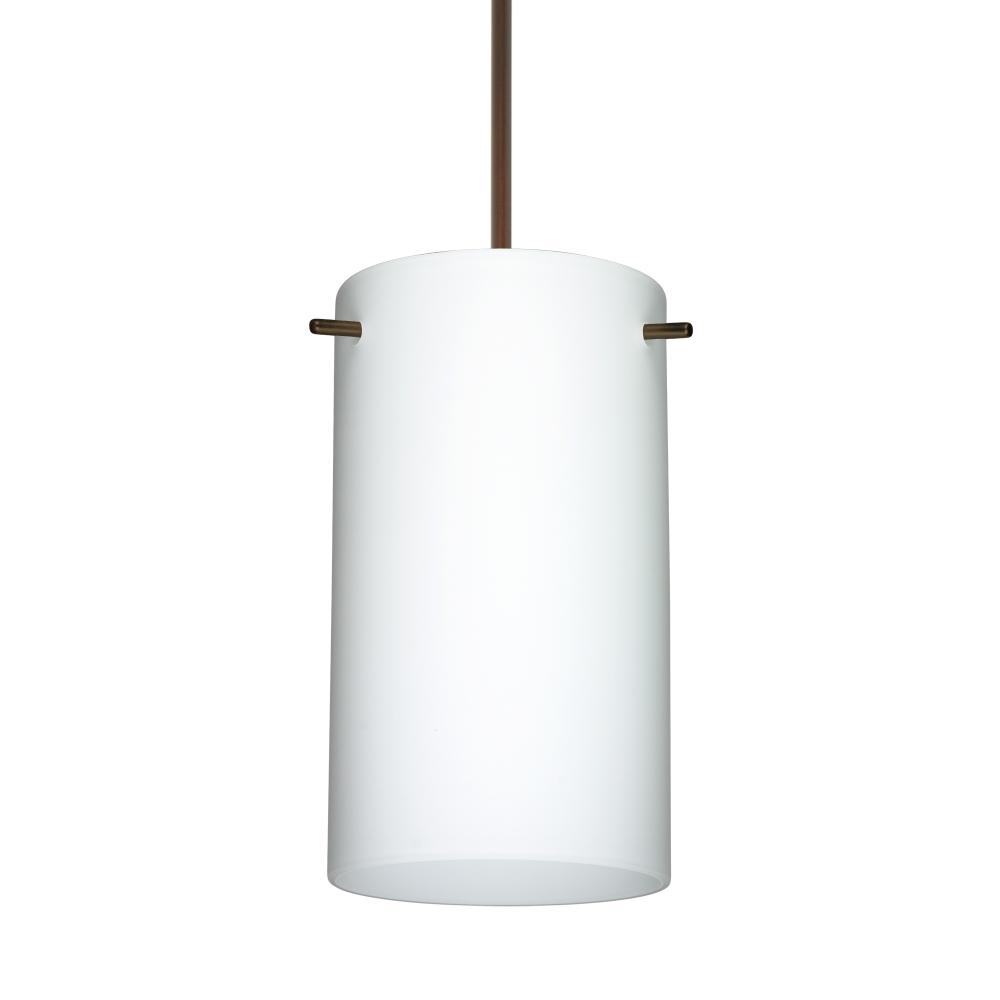 Besa Stilo 7 Pendant Bronze Opal Matte 1x50W Halogen, 0-10V Dimming