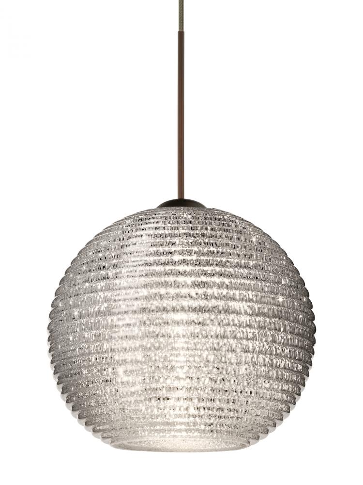 Besa Pendant Kristall 6 Bronze Glitter 1x5W LED