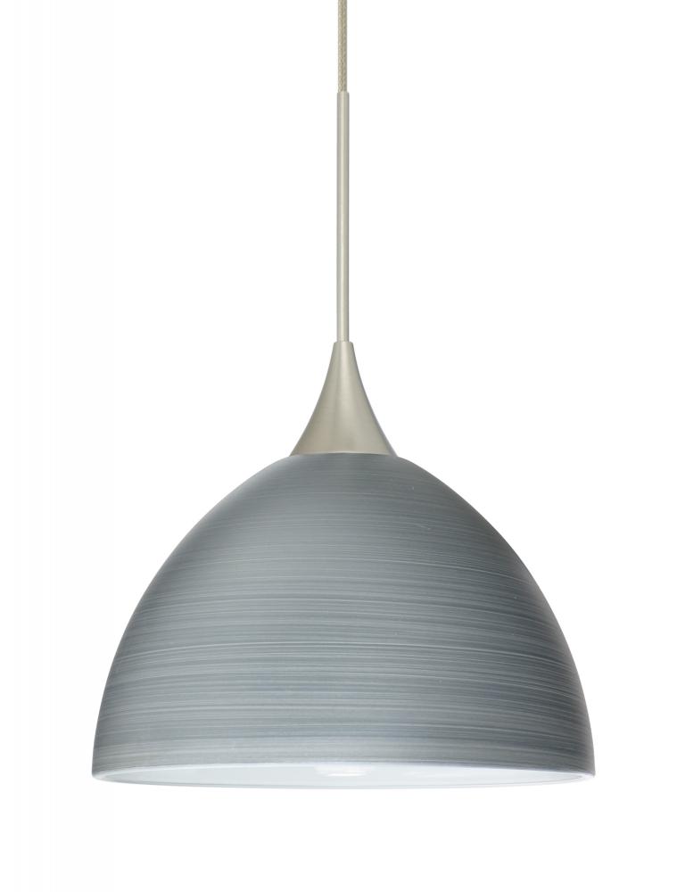 Besa Pendant Brella Satin Nickel Titan 1x5W LED, 15Ft. Cord