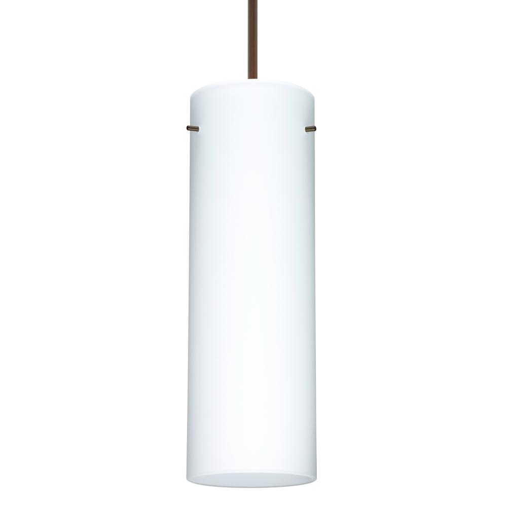 Besa Copa Pendant, Opal Matte, Bronze, 1x50W Halogen, 0-10V Dimming