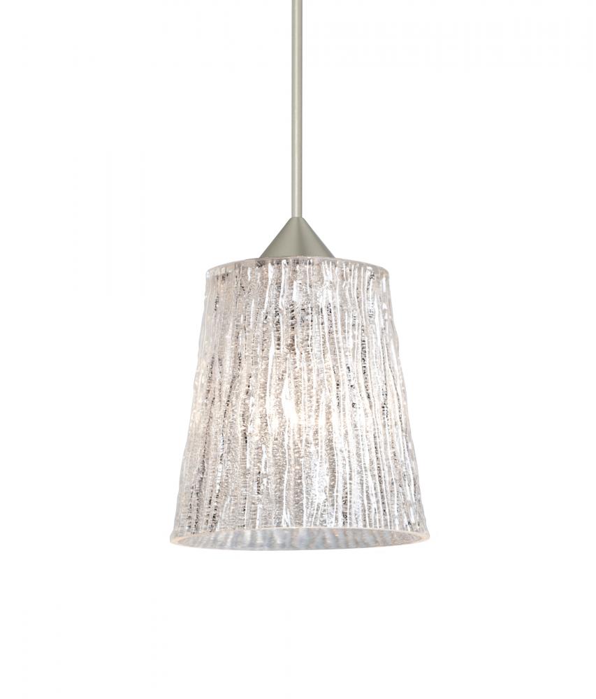 Besa Pendant Nico 4 Satin Nickel Stone Glitter 1x5W LED