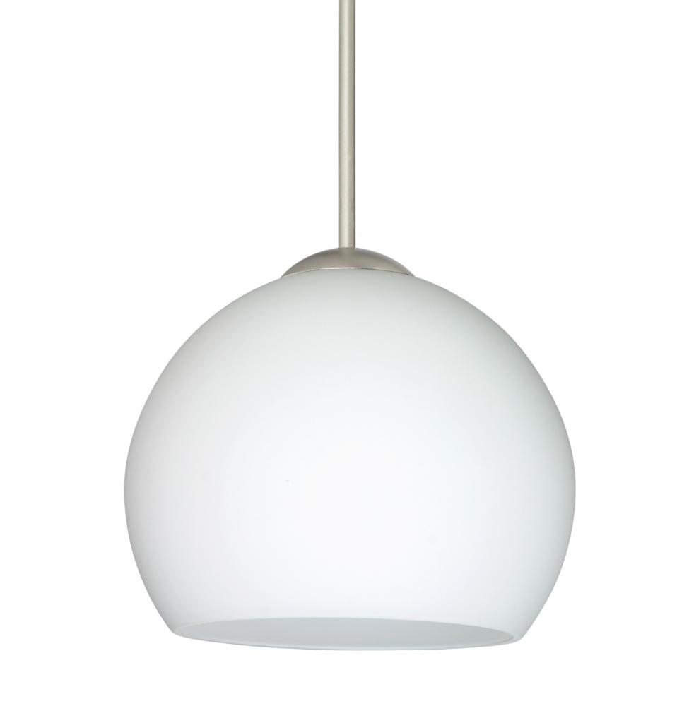 Besa Pendant Palla 5 Satin Nickel Opal Matte 1x50W Halogen, 15Ft. Cord