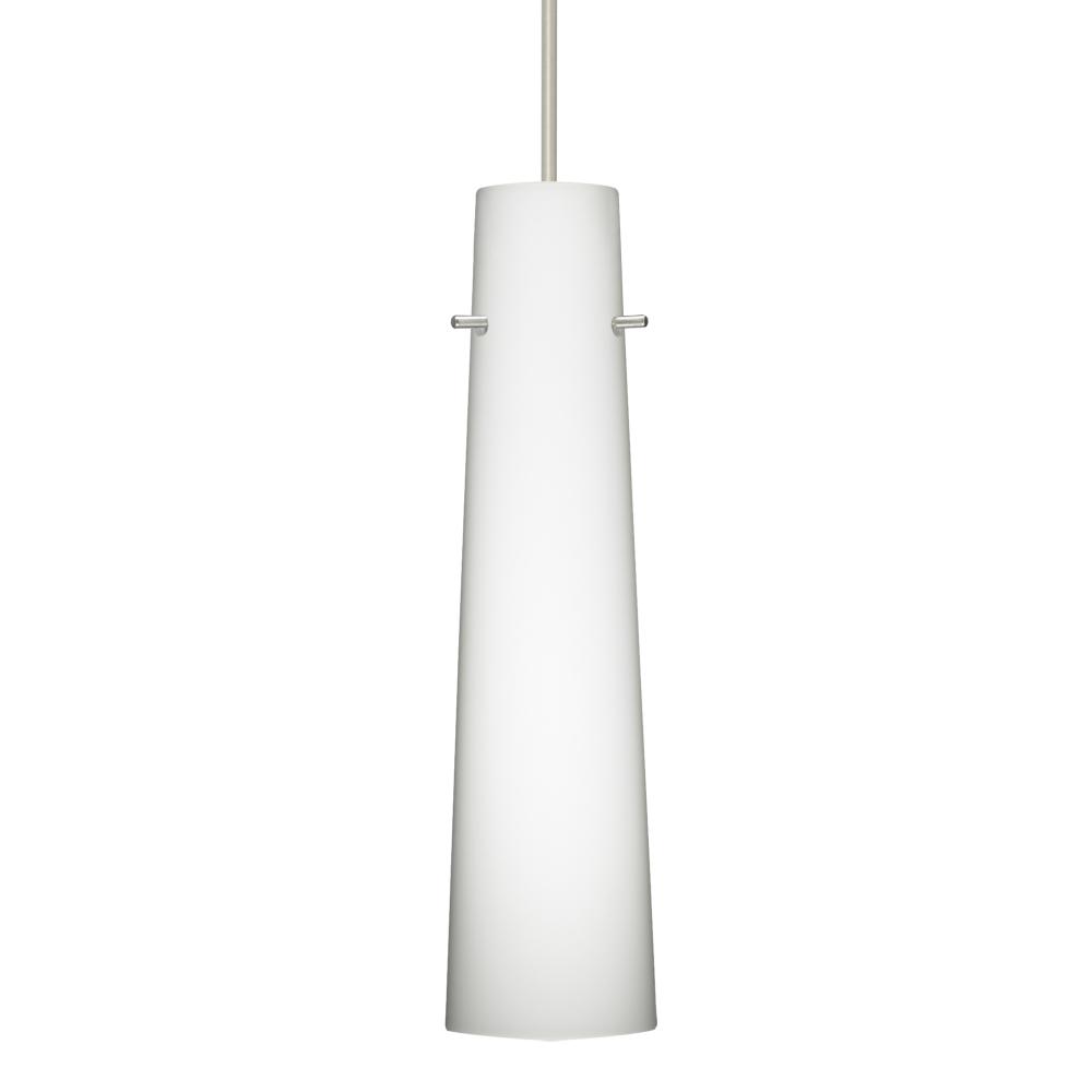 Besa Camino Pendant Satin Nickel Opal Matte 1x50W Halogen