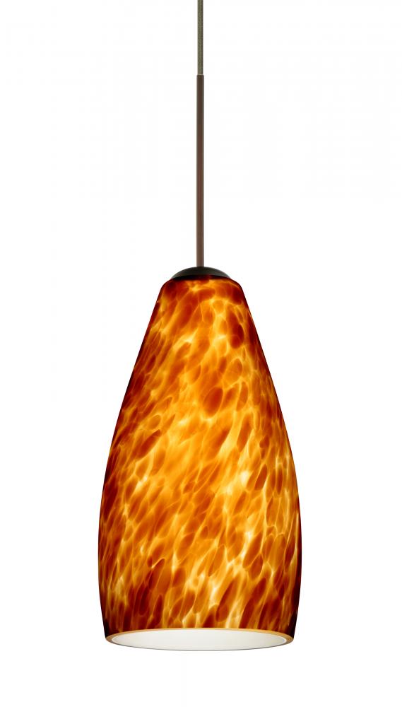 Besa Pendant Karli Bronze Amber Cloud 1x5W LED