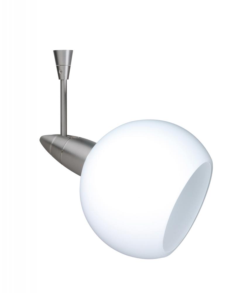 Besa Spotlight With 18" Stem Palla 3 Satin Nickel Opal Matte 1x35W Halogen Mr11