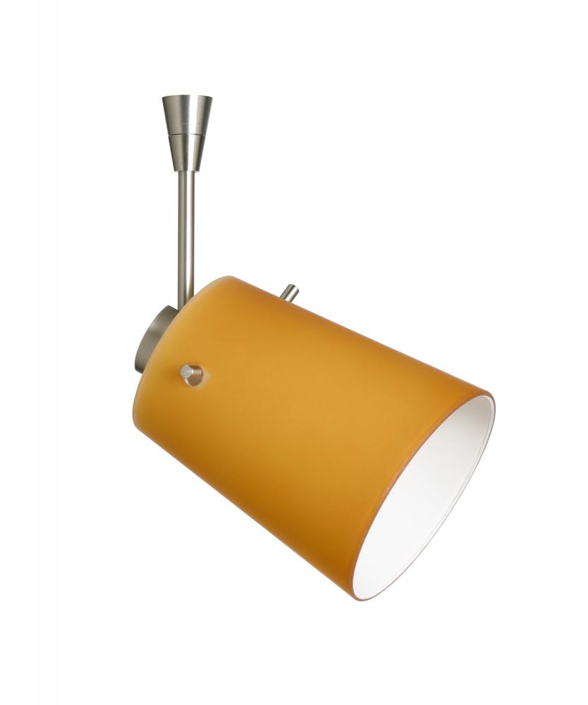 Besa Spotlight With 18" Stem Tammi 3 Satin Nickel Amber Matte 1x50W Halogen Mr16