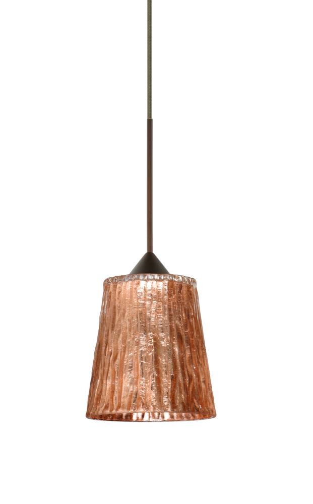 Besa Pendant For Multiport Canopy Nico 4 Bronze Stone Copper Foil 1x35W Halogen