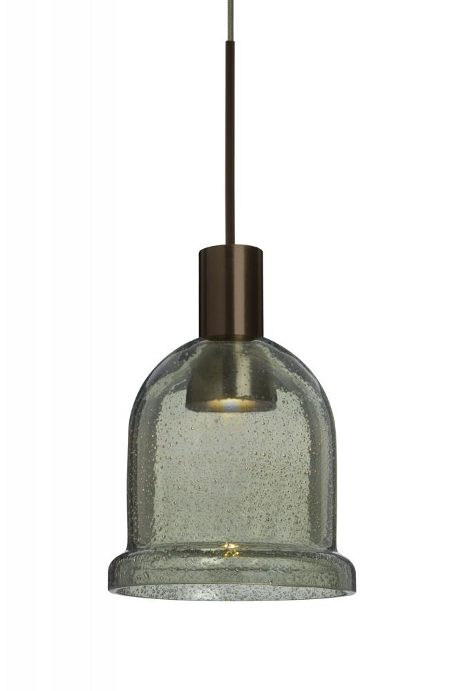 Besa, Kiba Cord Pendant For Multiport Canopy, Moss Bubble, Bronze Finish, 1x3W LED