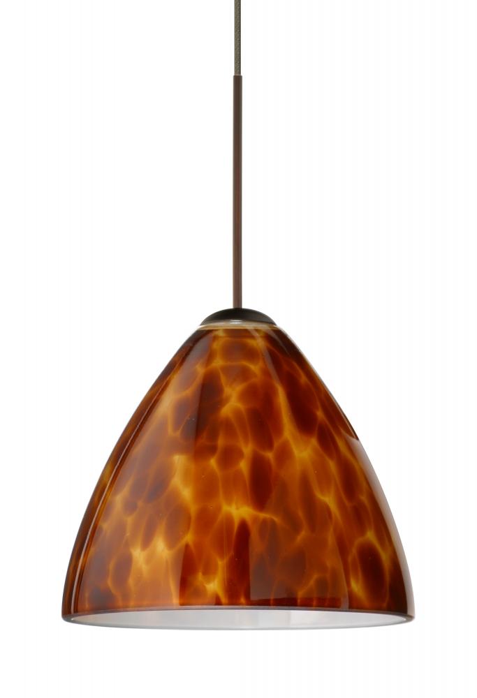 Besa Pendant Mia Bronze Amber Cloud 1x5W LED, 15Ft. Cord