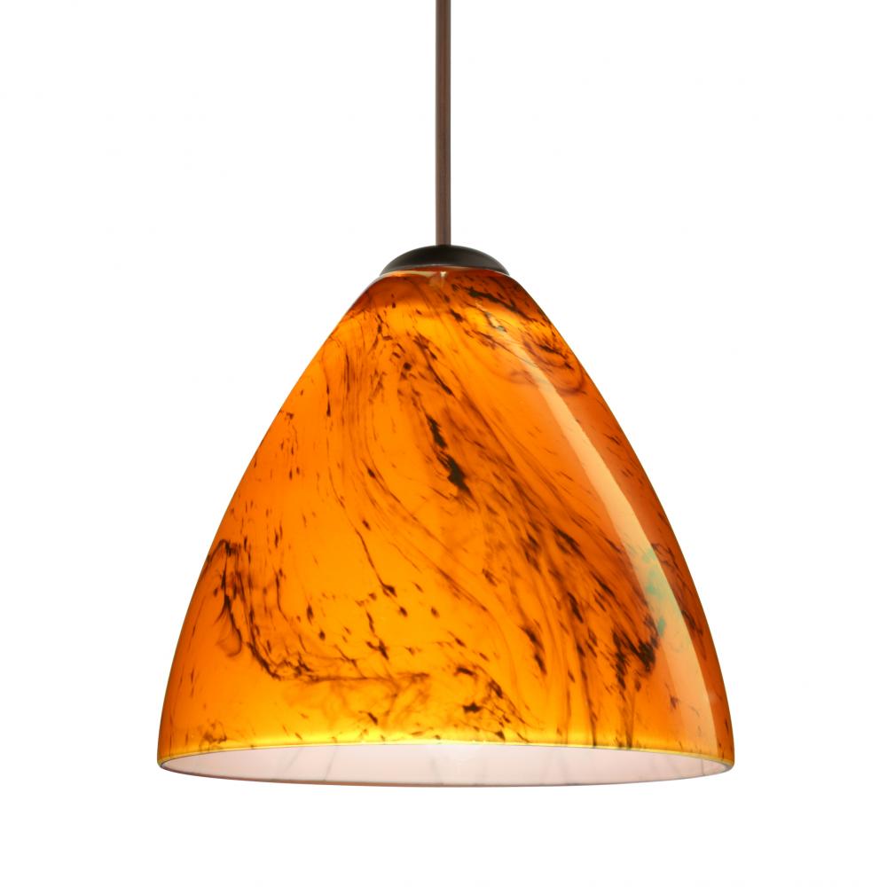 Besa Pendant Mia Bronze Habanero 1x5W LED, 15Ft. Cord