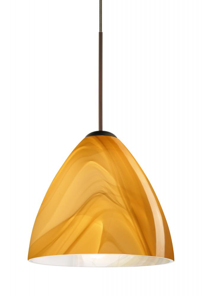 Besa Pendant Mia Bronze Honey 1x5W LED, 15Ft. Cord