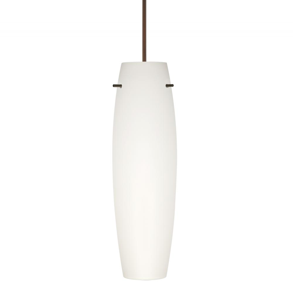 Besa Tu Tu Pendant, Opal Matte, Bronze, 1x50W Halogen, 15Ft Cord