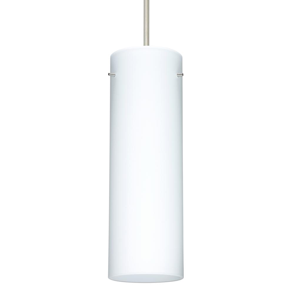 Besa Copa Pendant, Opal Matte, Satin Nickel, 1x50W Halogen, 277V, 0-10V Dimming