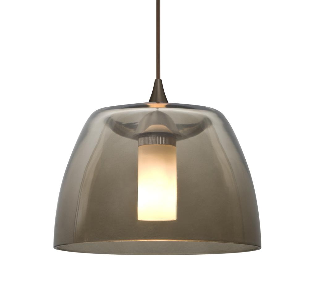 Besa Spur Cord Pendant, Smoke, Bronze Finish, 1x35W Halogen, 15Ft. Cord