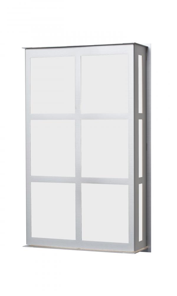 Besa Outdoor Bree 16 Brushed Aluminum White Acrylic 2x60W B10