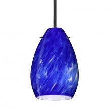 Besa Lighting 1BC-171386-LED-BK-L - Besa Pendant Pera 6, Black Finish, Blue Cloud 1x5W LED, 15Ft Cord