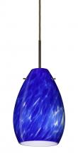 Besa Lighting 1BC-171386-LED-BR-L - Besa Pendant Pera 6 Bronze Blue Cloud 1x5W LED, 15Ft Cord