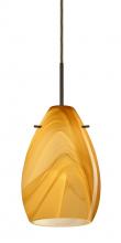 Besa Lighting 1BC-1713HN-LED-BR-L - Besa Pendant Pera 6 Bronze Honey 1x5W LED, 15Ft Cord