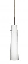 Besa Lighting 1BC-567407-LED-BR-L - Besa Camino Pendant Bronze Opal Matte 1x5W LED, 15Ft. Cord