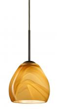 Besa Lighting 1BT-4122HN-BR - Besa Bolla Pendant Bronze Honey 1x50W Candelabra